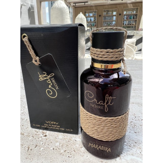 Lattafa Perfume Vurv Craft Noire EDP 100 ml — изображение товара; очень крупный план; на белом фоне