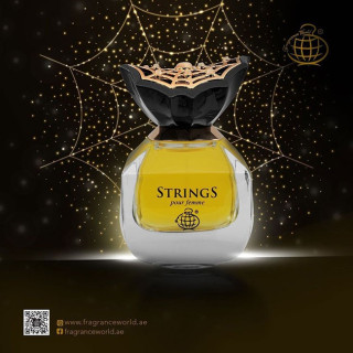 Fragrance World Strings Pour Femme EDP 80 ml — product view; close view; on a dark background