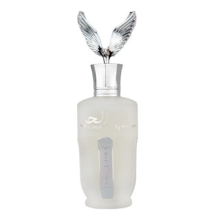 Lattafa Perfume Al Hur So Wild EDP 100 ml — produktvisning; nærbillede; på hvid baggrund; bredeste udsnit
