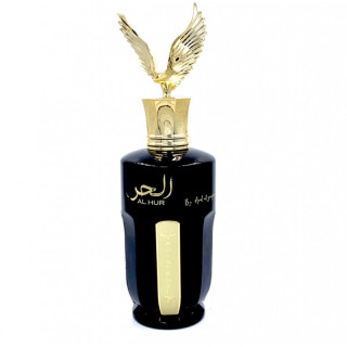 Lattafa Perfume Al Hur So Intense EDP 100 ml — изображение товара; крупный план; на белом фоне; самый широкий кадр