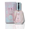 Lattafa Perfume YARA EDP 50 ml — товар и упаковка; крупный план; на белом фоне