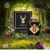 Fragrance World Imperial EDP 100 ml — productweergave; zeer nabije close-up; op een gekleurde achtergrond; ruimste kadrering