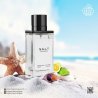 Fragrance World S.A.L.T EDP 100 ml — товар в стилизованной композиции; очень крупный план; на светлом фоне