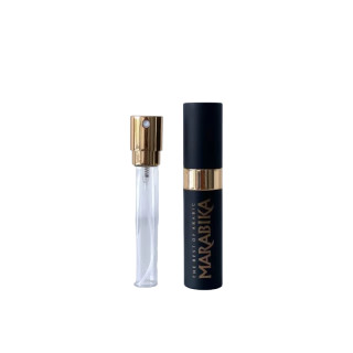 MARABIKA Многоразовый атомайзер для духов 10 ml — внутренняя колба и чёрный корпус спереди